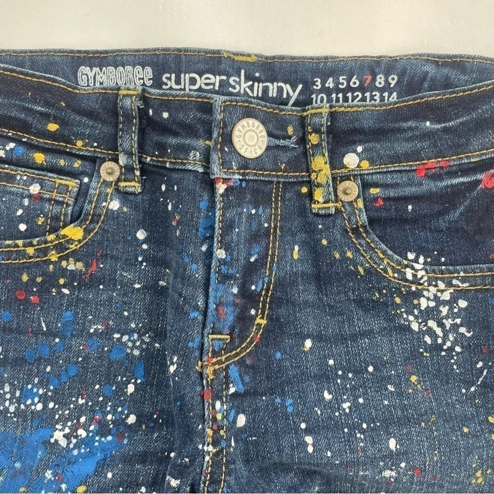 Gymboree Girls FUN Paint-splattered Skinny Jeans Various sizes New with Tags NWT - Picture 4 of 9